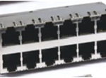RJ45 2X6 10P8CS  6U 带弹片 无LED 4个磁环 竖排PIN针