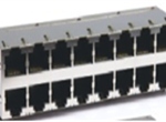 RJ45 2X8 8P8CS  6U 带弹片 无LED 4个磁环 　竖排PIN针　带GDT(防雷)