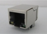 RJ45 1X1 8P8CS 6U 无弹片 规则LED 4个磁环 脚后3.05 左黄右绿